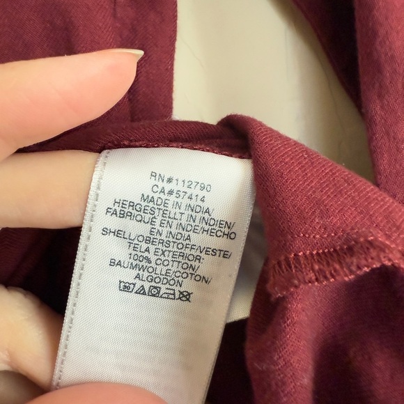 True Religion Button Down Burgundy Utility Shirt Cotton Long Sleeve Western Med - Picture 4 of 8